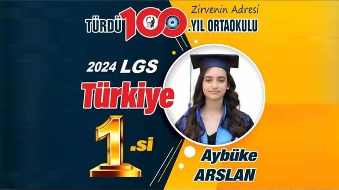 TÜRDÜ 100.YIL ORTAOKULU TÜRKİYE 1.Sİ